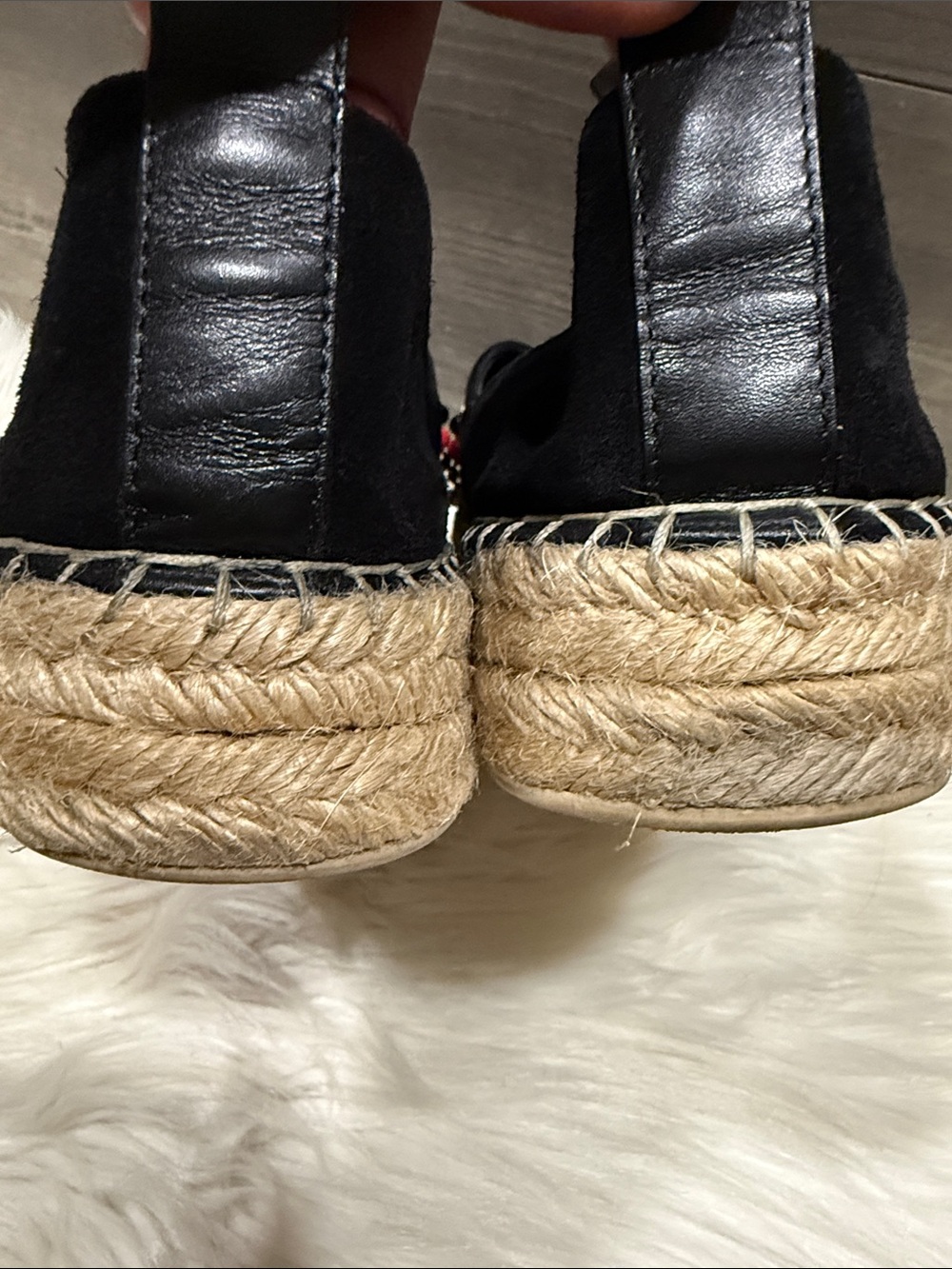 LOUIS VUITTON Front Pier Black Suede Crystal Embellished Espadrilles - Picture 12 of 16